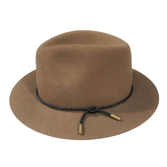 rag & bone Womens Large Cognac Brown Braided Leather Brass  display picture 2